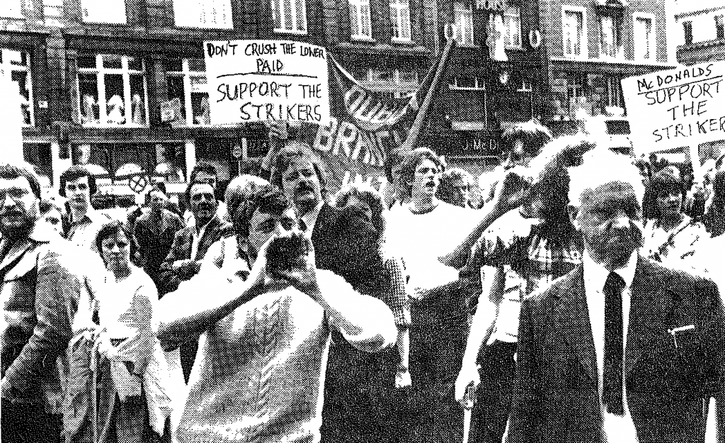 A McDonald's strike rally in Dublin, 1979 [libcom.org]