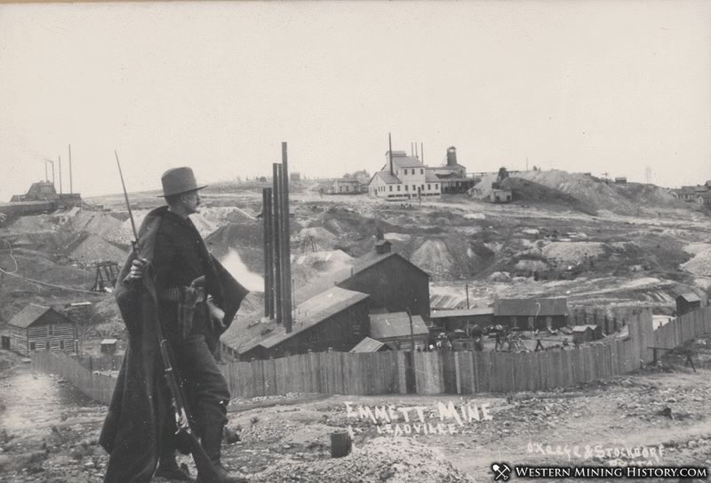 Colorado National Guardsman at the Emmett Mine in 1896 [westernmininghistory.com]