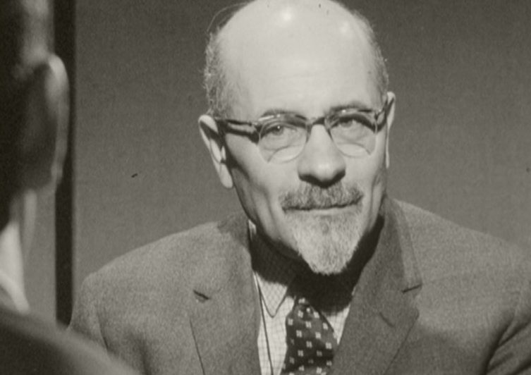 A photograph of Isaac Deutscher, unknown location and date. [jacobin.org]