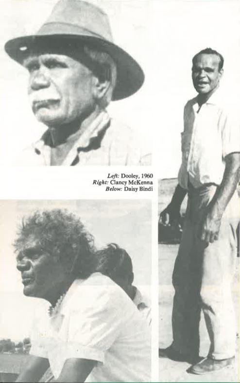 "The Black Eureka" by Max Brown 1976, pg 115 [unionswa.com.au], showing three strike leaders: Dooley, Clancy McKenna, and Daisy Bindi