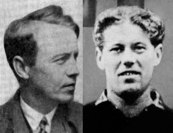 Executed union leaders Viggo Hansteen (left) and Rolf Wickstrøm (right)
